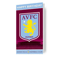 Biglietto d'auguri con stemma di buon compleanno dell'Aston Villa
