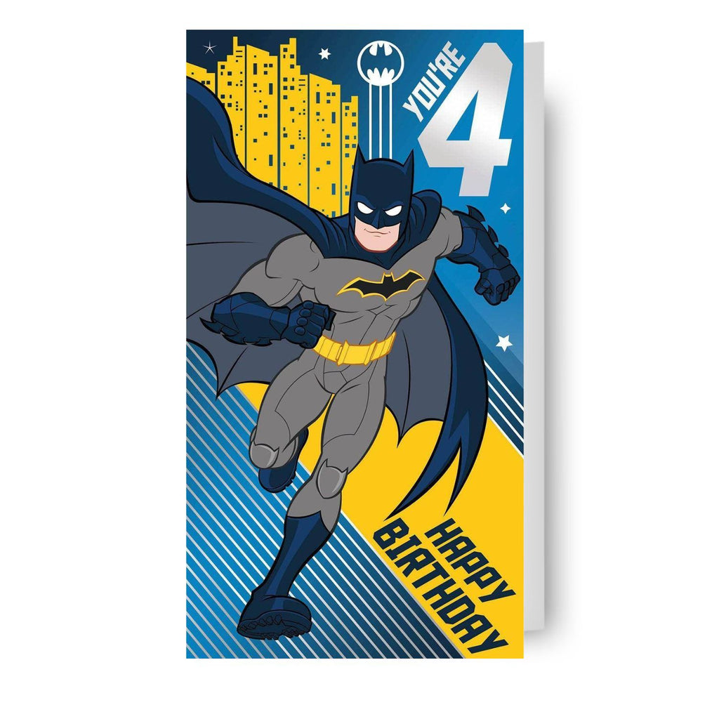 Batman Age 4 Birthday Card