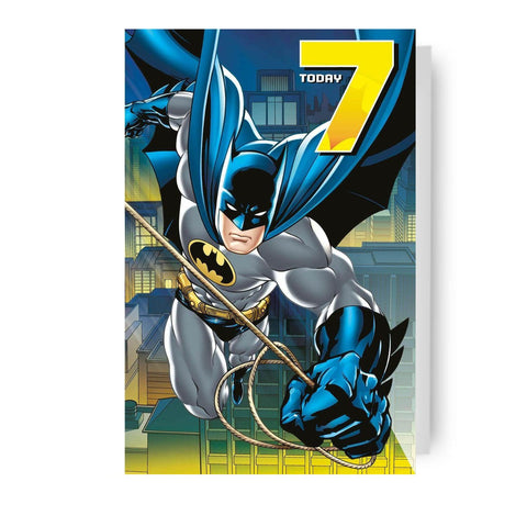 Biglietto d'auguri di Batman, età 7 anni, prodotto ufficiale