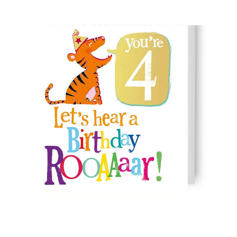 Brightside 'You're 4' Birthday Card