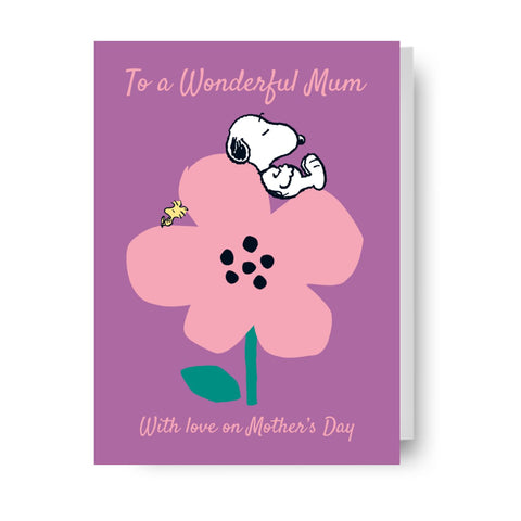Snoopy Peanuts Personalised 'With Love On Mother's Day' Card