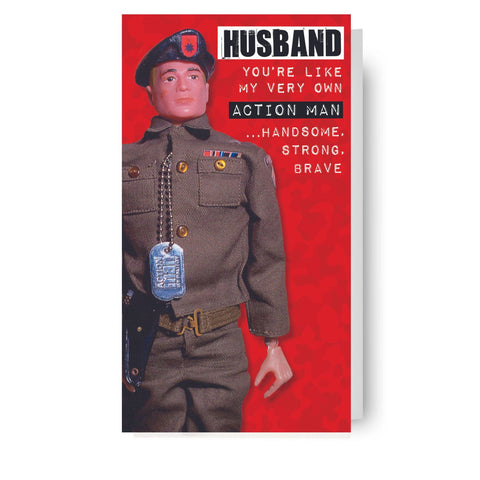 Action Man 'Husband' Birthday Card
