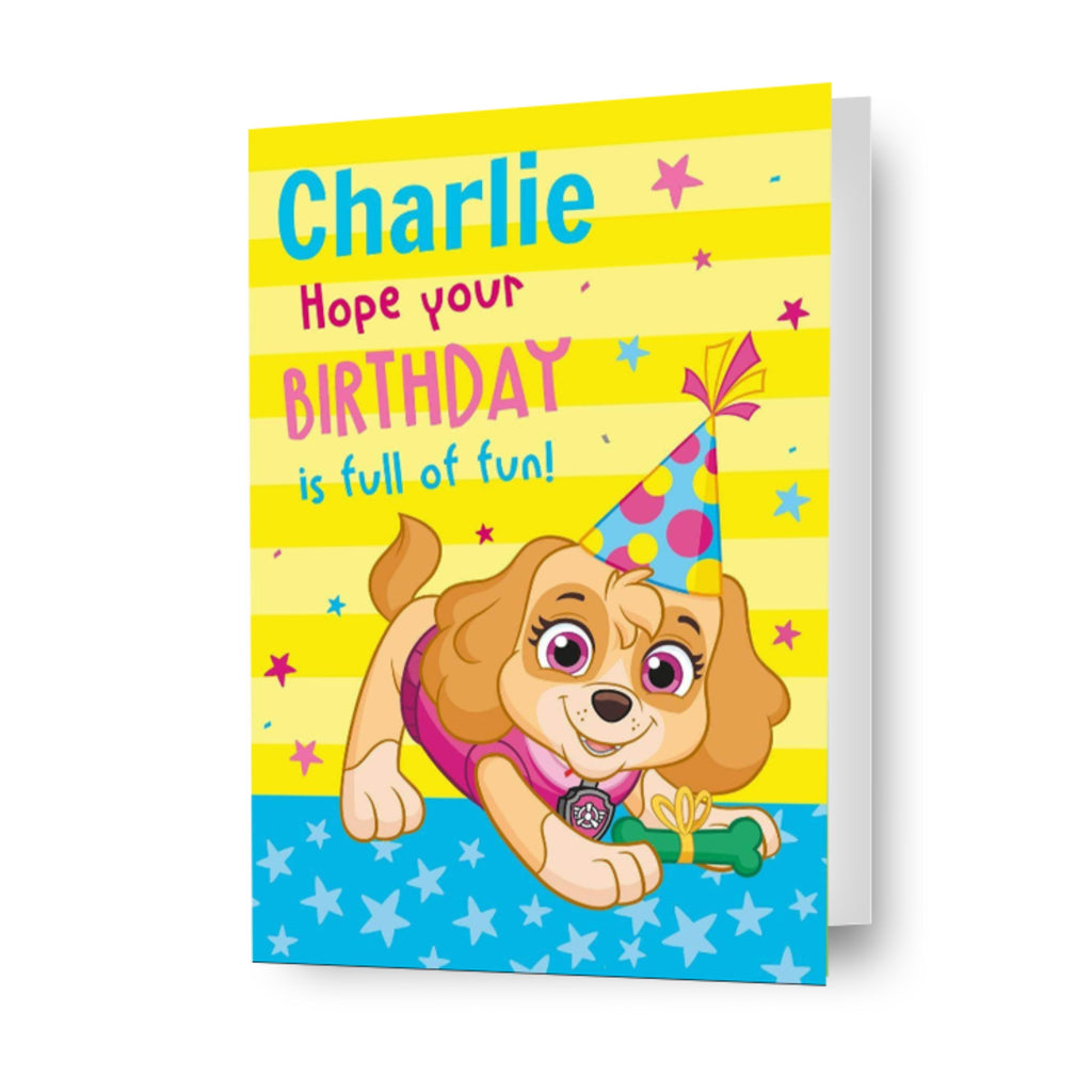 Paw Patrol Personalised Skye Birthday Card