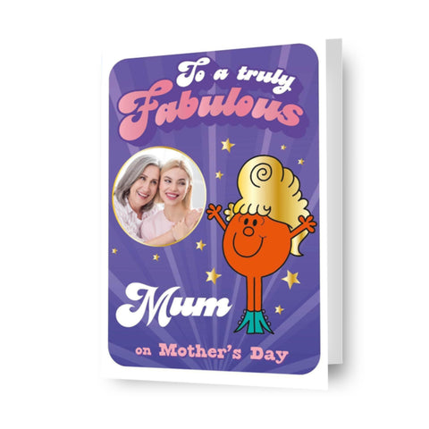 Mr Men & Little Miss Personalised 'Truly Fabulous' Mother's Day Photo Card