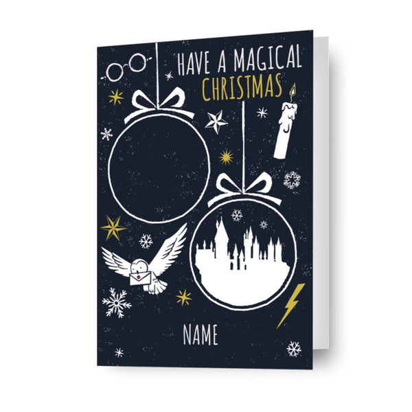 Harry Potter Personalised Any Name Christmas Greeting Card