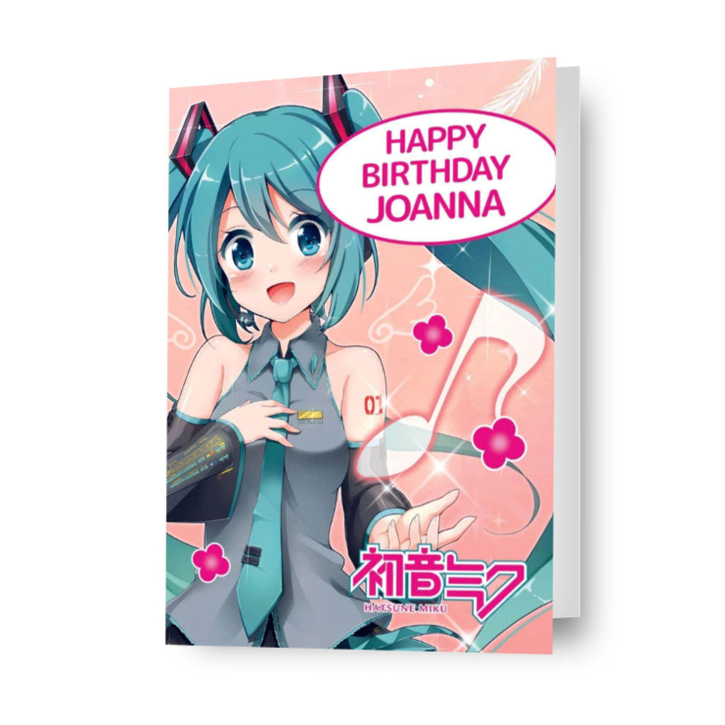 Biglietto d'auguri personalizzato Hatsune Miku, personalizza qualsiasi nome su questo biglietto A5 初音ミク