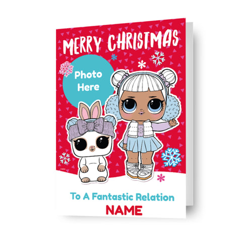 LOL Surprise Personalised Photo Christmas Card