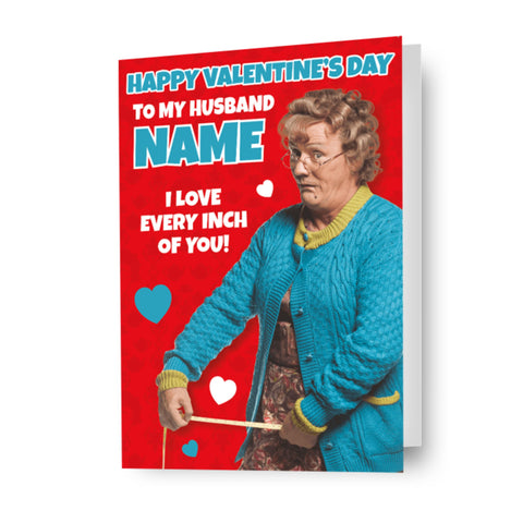 Mrs Brown's Boys Personalised 'Husband' Valentine's Day Card