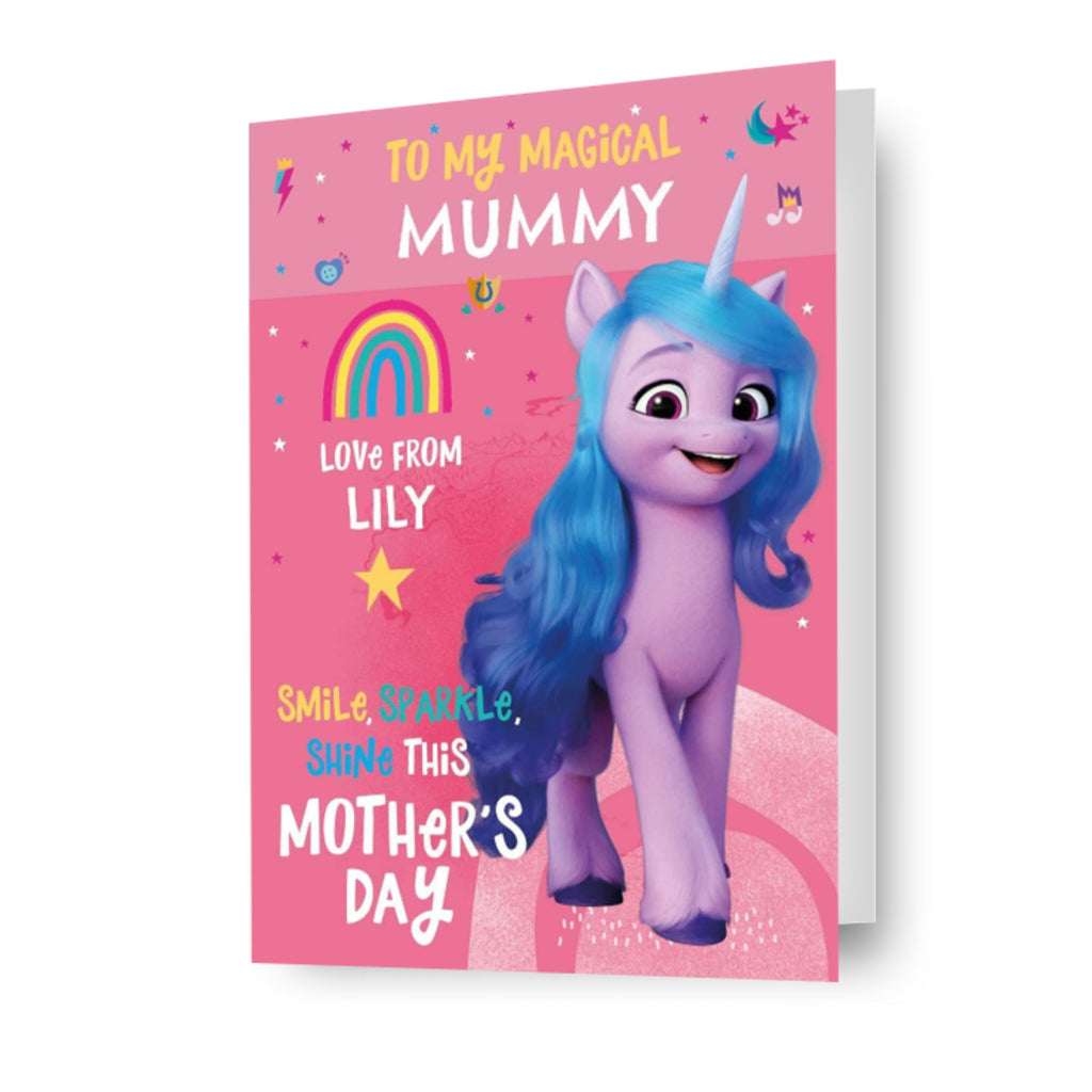 Biglietto personalizzato per la festa della mamma di My Little Pony