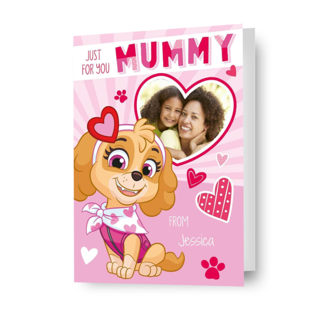 Gepersonaliseerde 'Mummy'-Valentijnsdagfotokaart van Paw Patrol