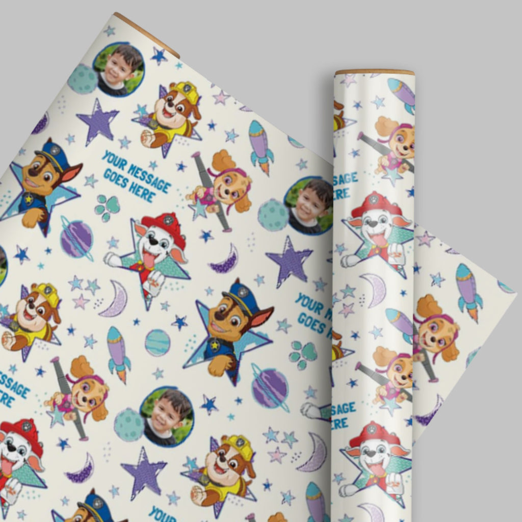 Paw Patrol Verjaardag Gepersonaliseerd 'Space' Inpakpapier