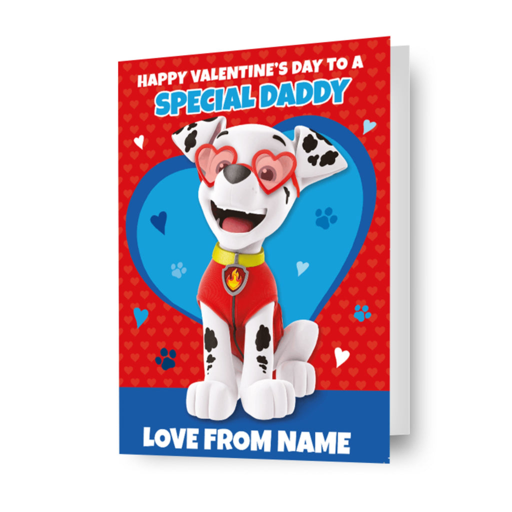 Biglietto d'auguri personalizzato Paw Patrol Valentines Daddy A5