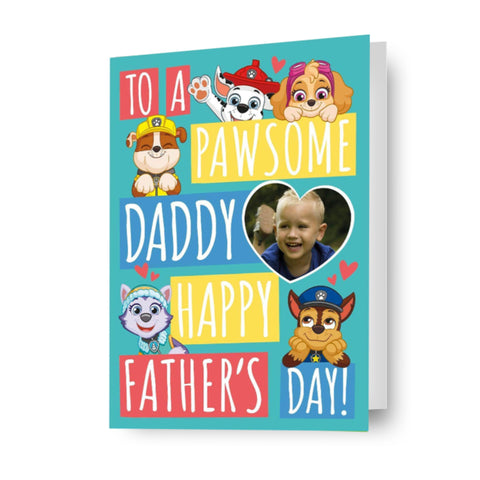 Paw Patrol Personalised Photo Upload Father's Day Card