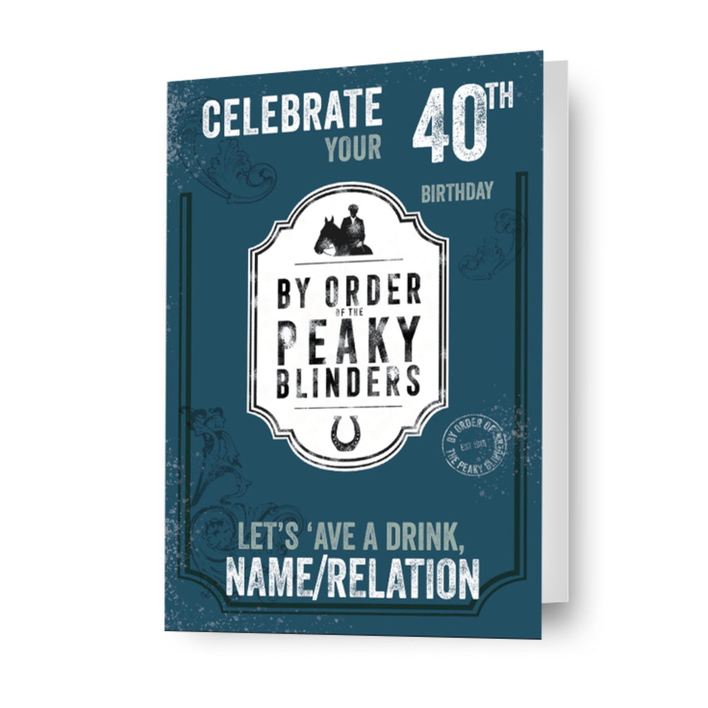 Peaky Blinders Personalised Age and Name Birthday Card