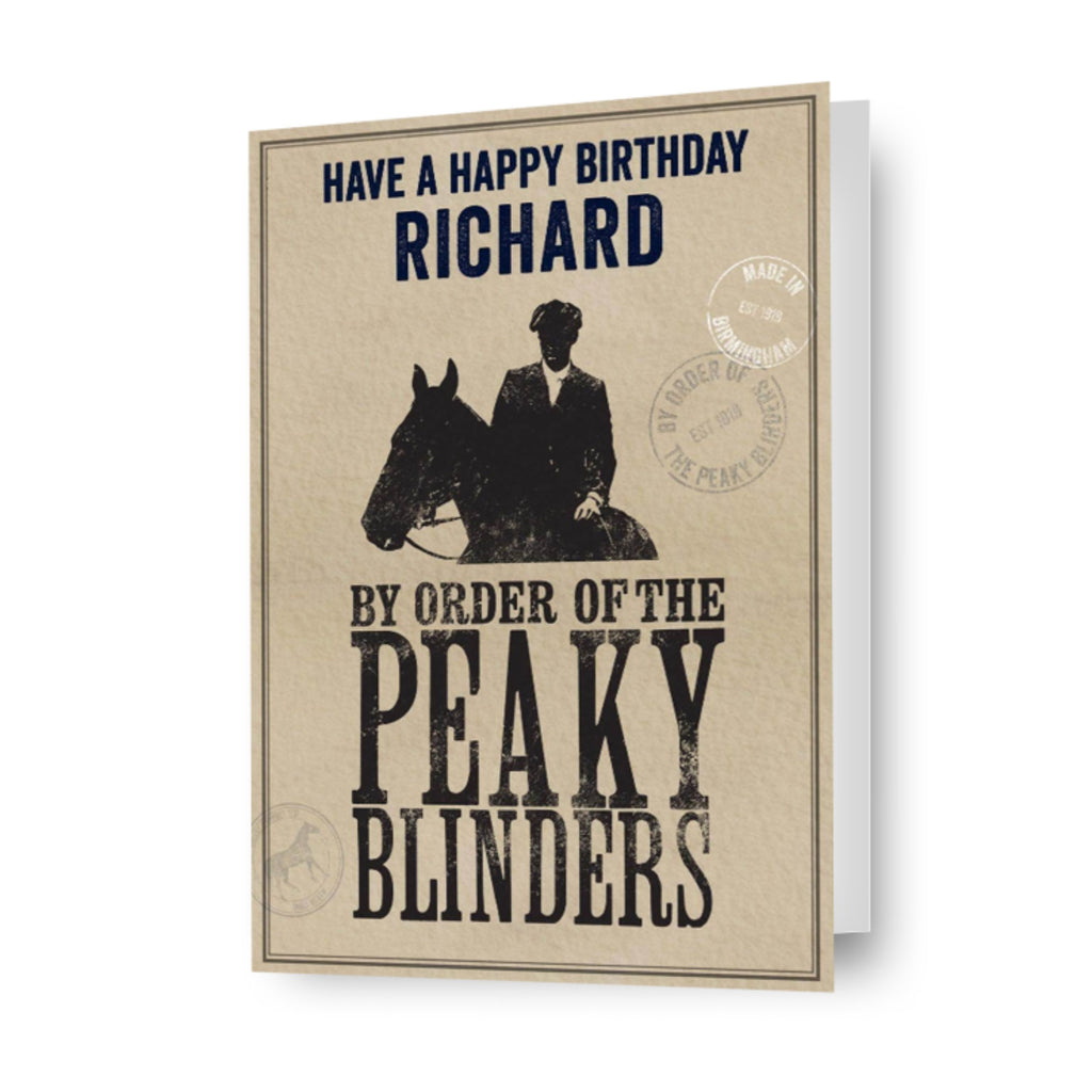 Peaky Blinders Biglietto d'auguri personalizzato con qualsiasi nome