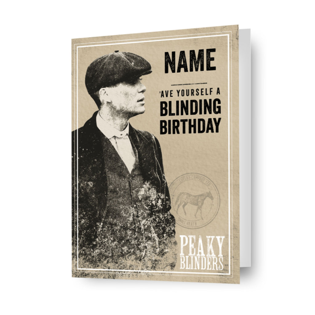 Peaky Blinders personalizzato qualsiasi nome accecante biglietto d'auguri