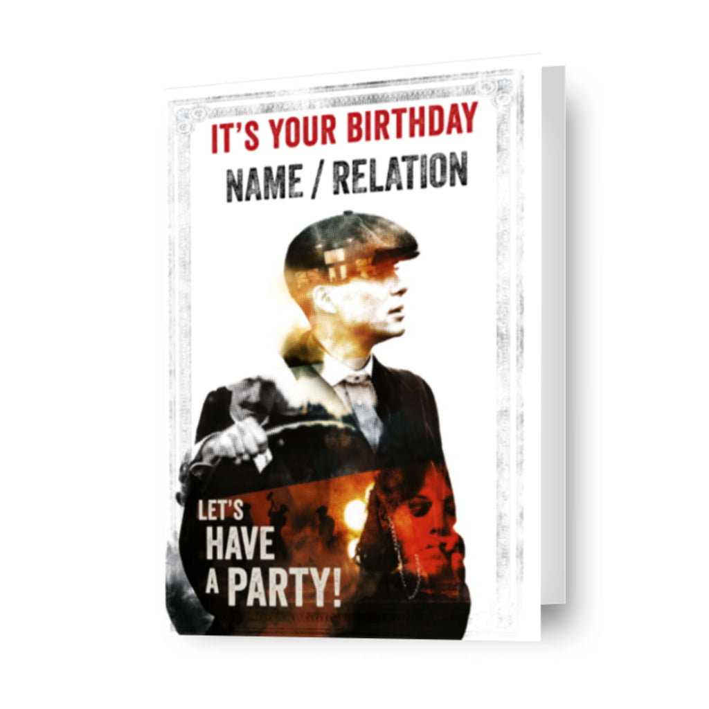 Gepersonaliseerde Peaky Blinders 'It's Your Birthday'-kaart