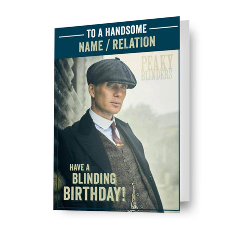 Peaky Blinders Personalised 'Handsome' Birthday Card