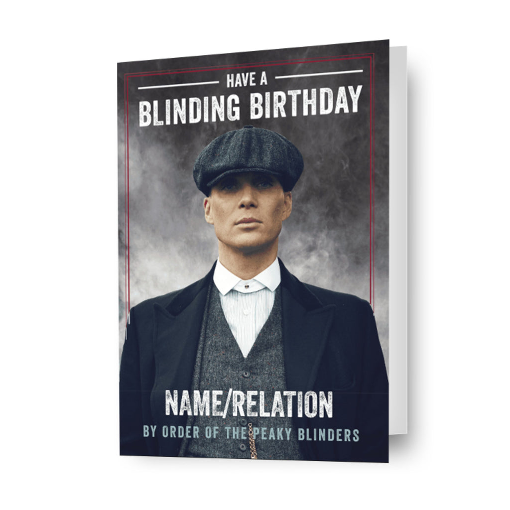 Peaky Blinders Biglietto d'auguri personalizzato con nome accecante