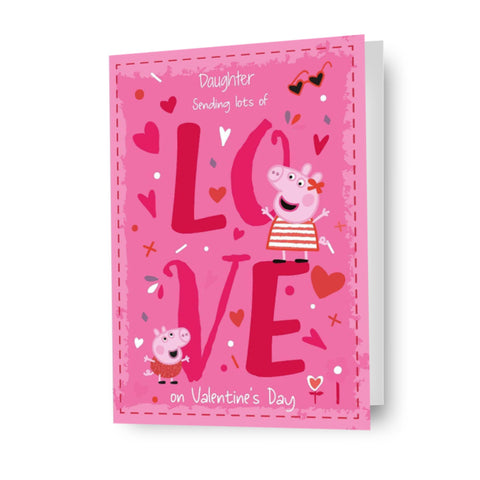 Personalizzato Peppa Pig, Love Valentines Card- Qualsiasi relazione