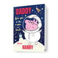 Peppa Pig Personalised Daddy Pig Moon Birthday Card