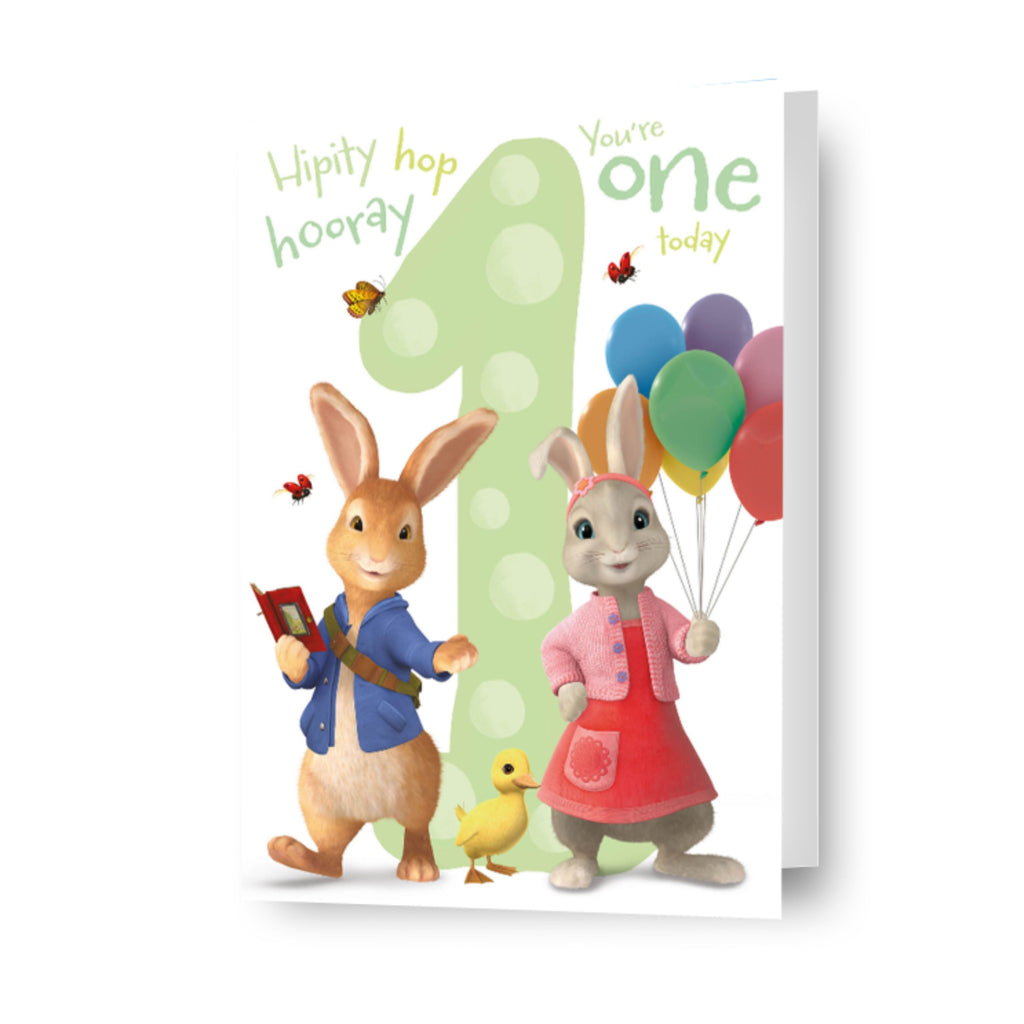 Peter Rabbit Age 1 Birthday Card