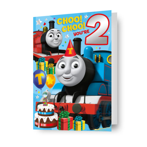 Thomas the Tank Engine 'Choo! Choo! You're 2' Birthday Card