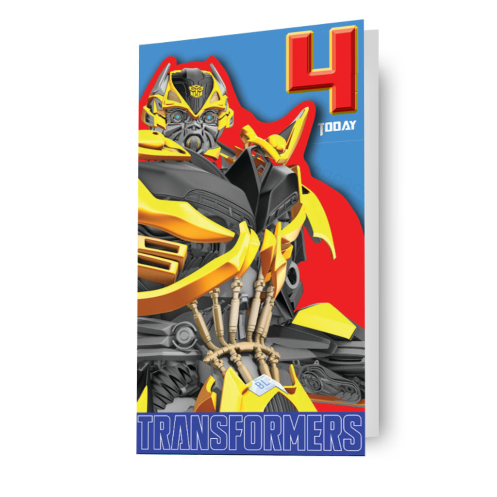 Transformers Age 4 Birthday Card