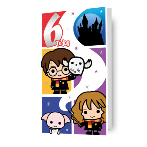 Harry Potter '6 Today' 6th Birthday Card