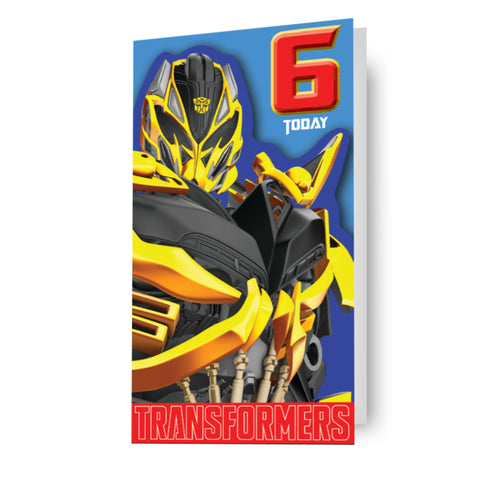 Transformers '6 Today' 6th Birthday Card