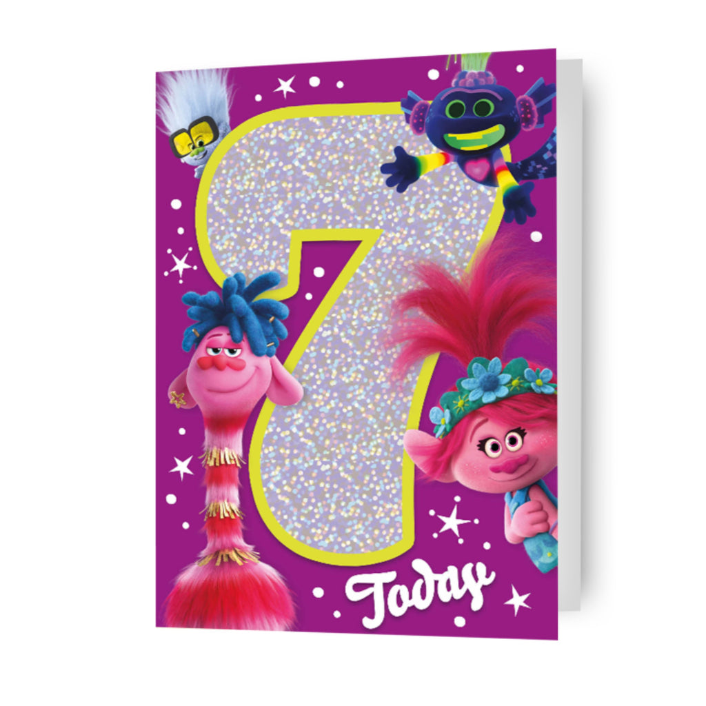 Trolls Age 7 Birthday Card