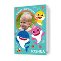 Baby Shark Personalised Name And Photo Birthday Card