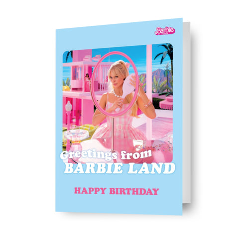 Barbie Movie Personalised 'Barbie Land' Birthday Card