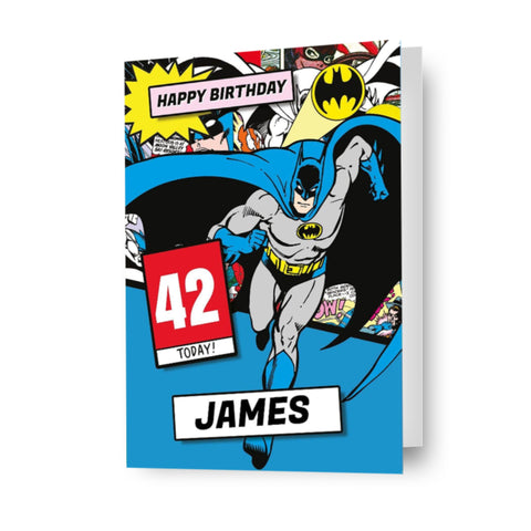 Batman Personalised Any Name & Age Birthday Card