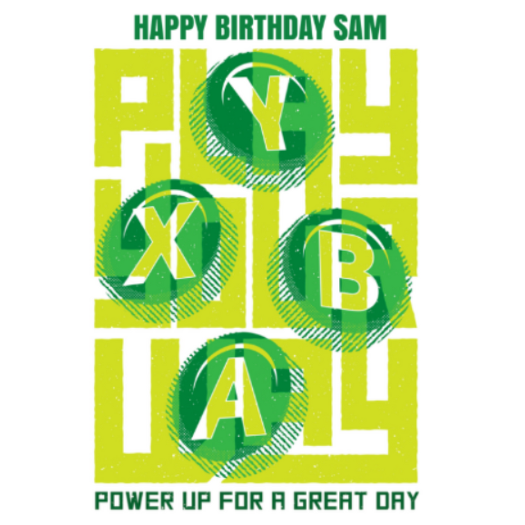 XBOX Personalised Birthday Card