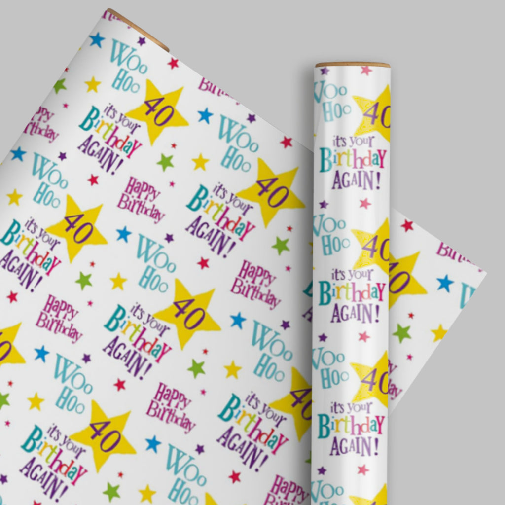 Brightside Personalised Birthday Wrapping Paper