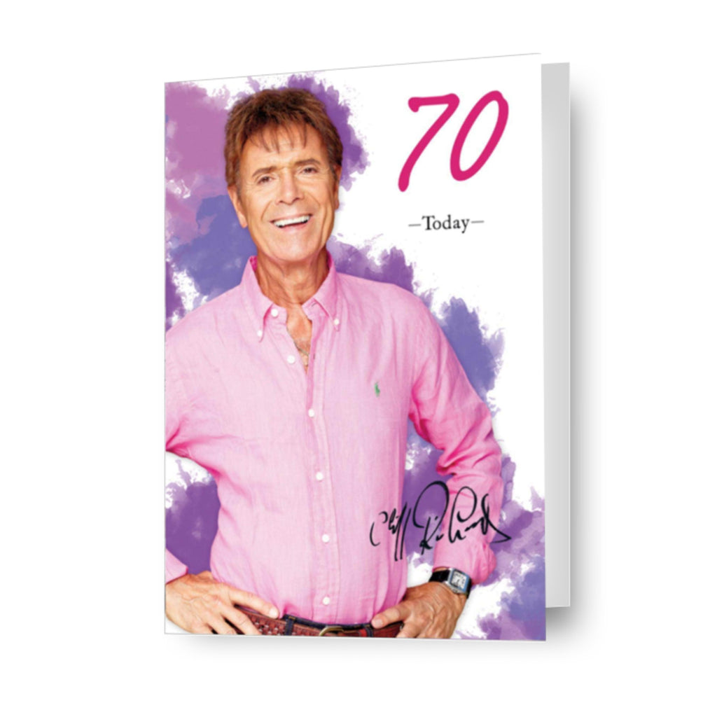 Biglietto d'auguri personalizzato per età Cliff Richard - Biglietto d'auguri A5