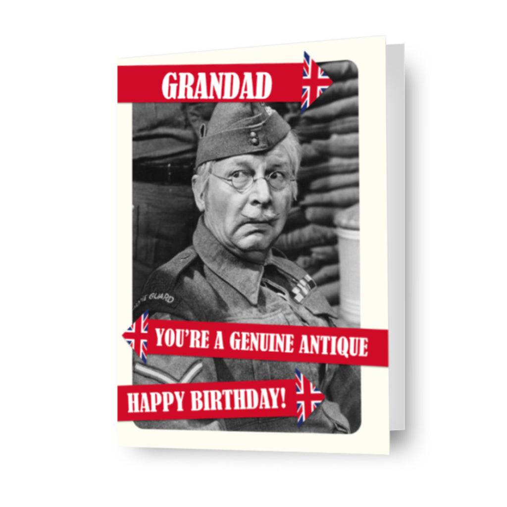 Dad's Army Personalised 'Genuine Antique' Birthday Card