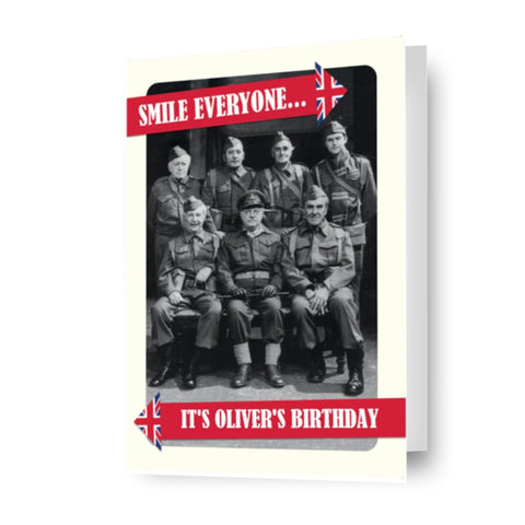 Dad's Army Personalised 'Smile Everyone' Birthday Card