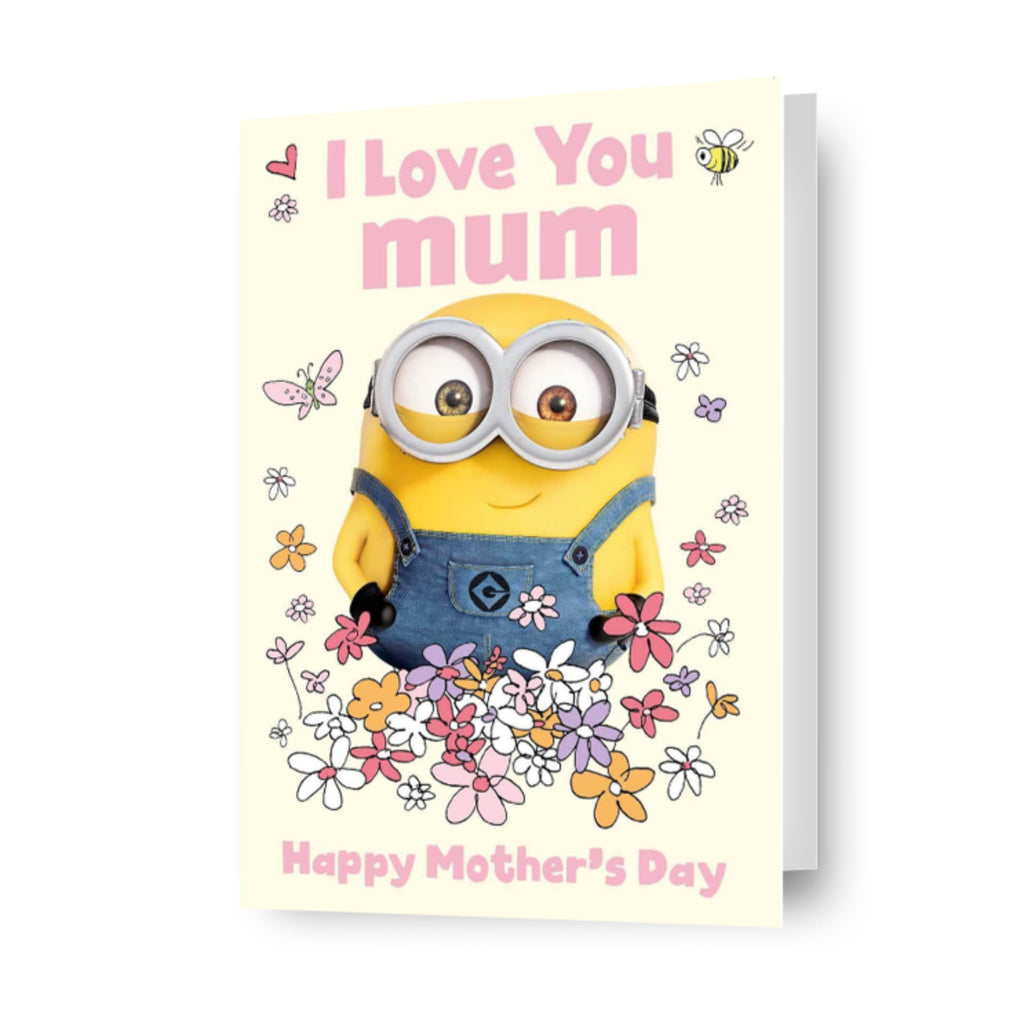 Gepersonaliseerde Moederdagkaart van Despicable Me Minions 'I Love You'