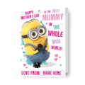 Despicable Me Minions Personalised 'Best Mummy' Mother's Day Card