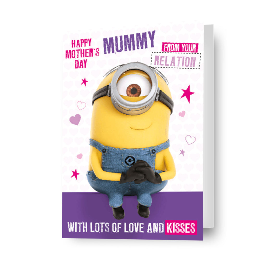 Biglietto personalizzato per la festa della mamma Minion di Cattivissimo me