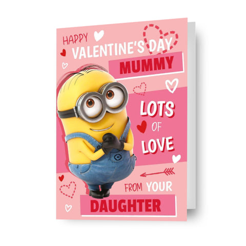 Despicable Me Minions Personalised 'Lots Of Love' Valentine's Day Card