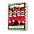 Elf On The Shelf Personalised Christmas Card With Sticker Sheet