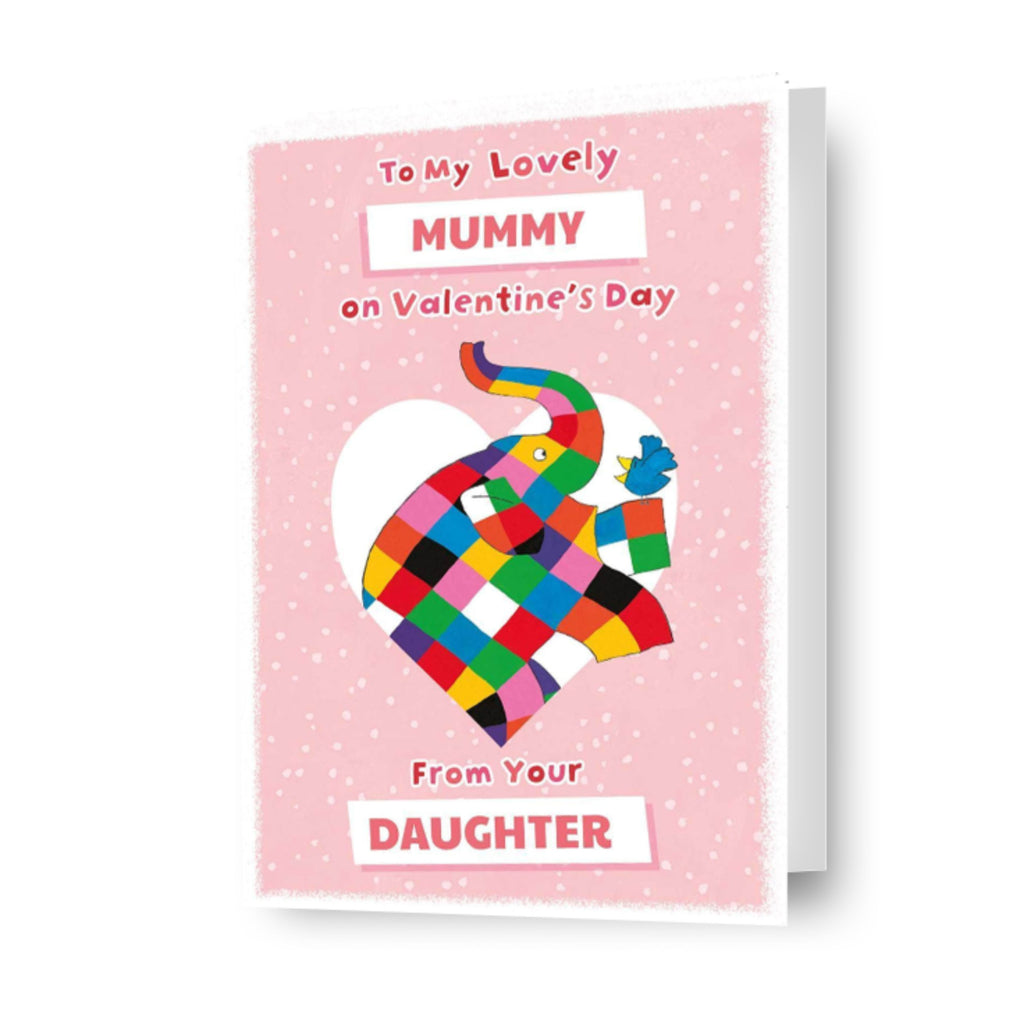 Elmer The Patchwork Elephant Personalised Valentine's Day Card 'From Your...'