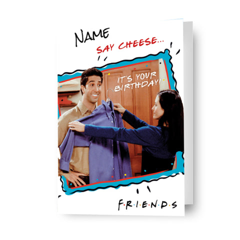 Gli amici personalizzati dicono il biglietto d'auguri del formaggio