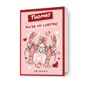 Friends Personalised 'You're My Lobster' Valentine's Day Card