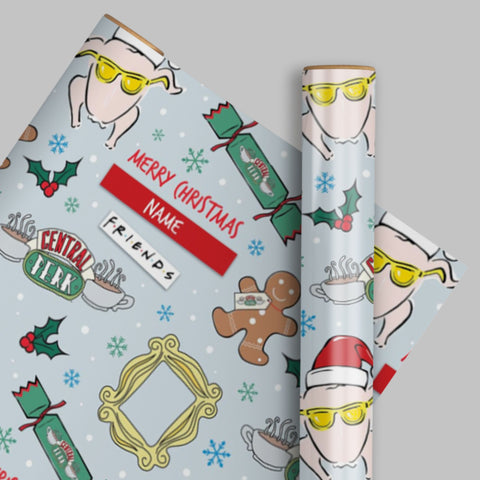 Friends Personalised Christmas Wrapping Paper