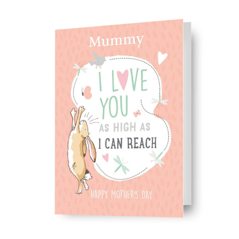 Guess How Much I Love You Personalised 'As High As I Can Reach' Mother's Day Card