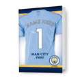 Biglietto personalizzato per la festa del papà del tifoso numero 1 del Manchester City